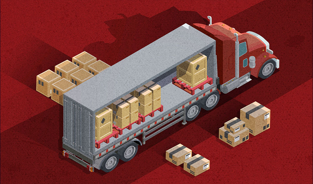 image of a red truck showing inventory management strategies