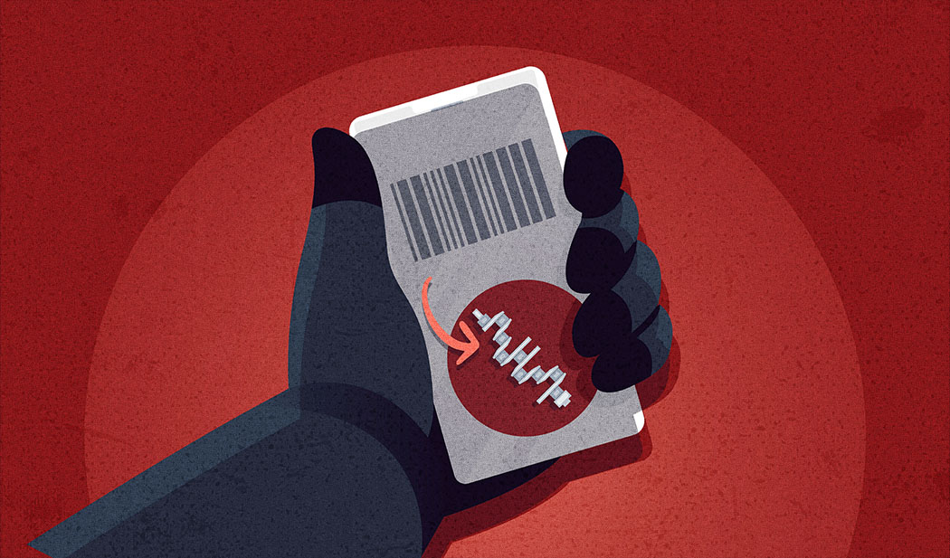 image of a hand holding a barcode inventory management software